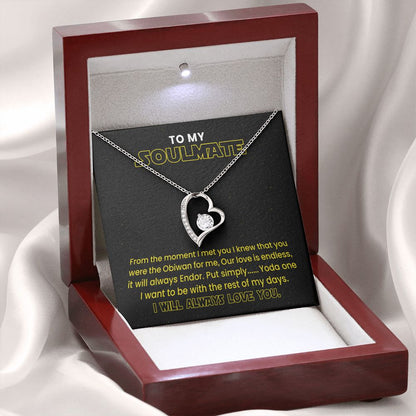 Best Necklace for Soulmate - I Will Always Love You Endless Love - Forever Love Necklace, Wife Necklace