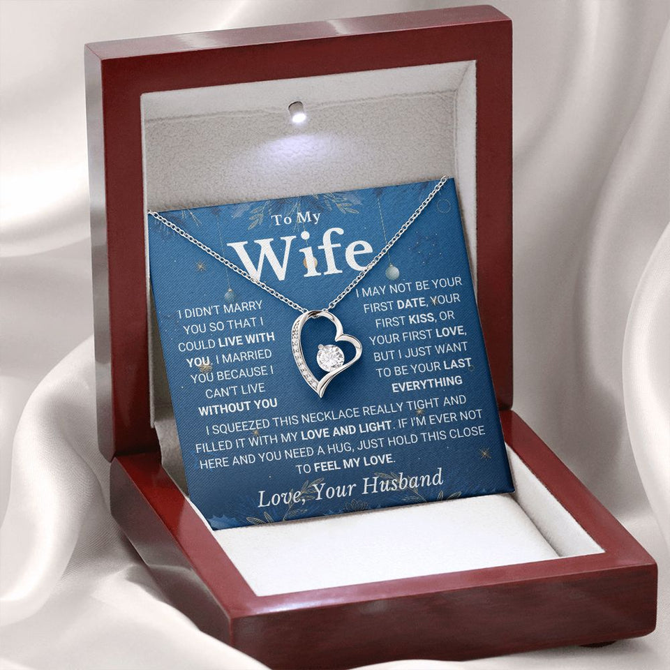Wife Necklace from Husband - Without You - Forever Love Necklace, Best Necklace for Wife, Gift for Birthday, Anniversary