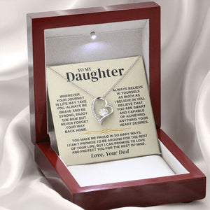 Daughter Your Journey In Life, Forever Love Necklace, Perfect Gift For Your Daughter