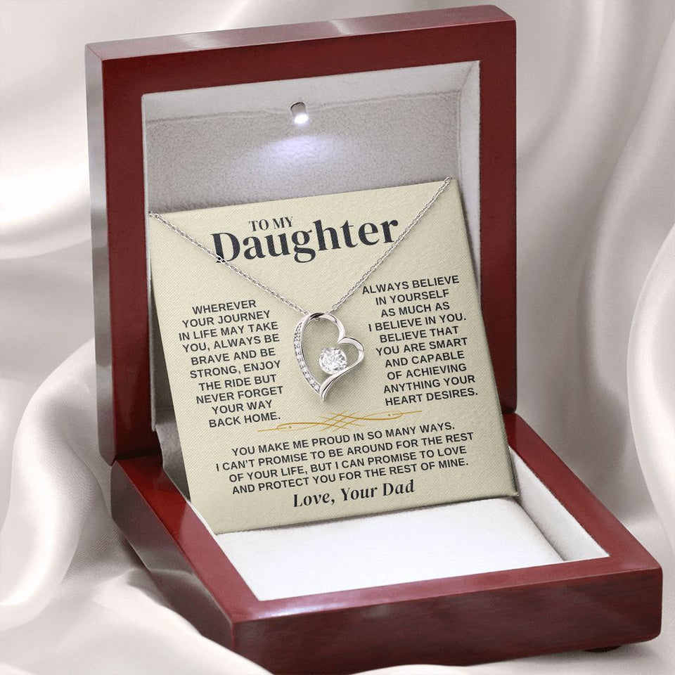 Daughter Your Journey In Life, Forever Love Necklace, Perfect Gift For Your Daughter