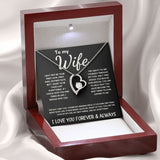 To My Wife - Forever Love Necklace - The Day I Met You - Black Card Gift For Mom, necklace For Wife, Gift For Mother's Day
