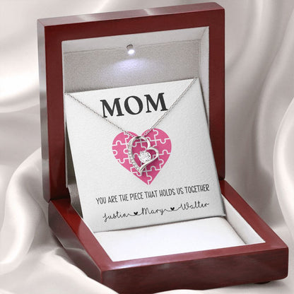 You Hold us Together - Personalized Mother's day Mom Gift Forever Love Necklace