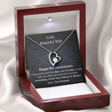 Wife 8th Anniversary - Forever Love Heart Necklace