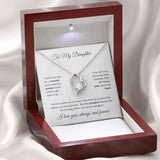 To My Daughter - Proudest Moment Forever Love Necklace White