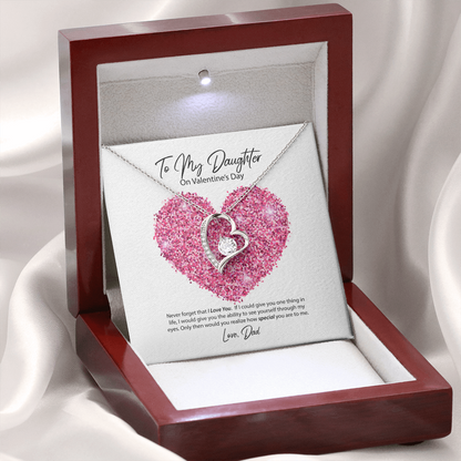 To My Daughter from Dad Valentine's Day Forever Love Necklace