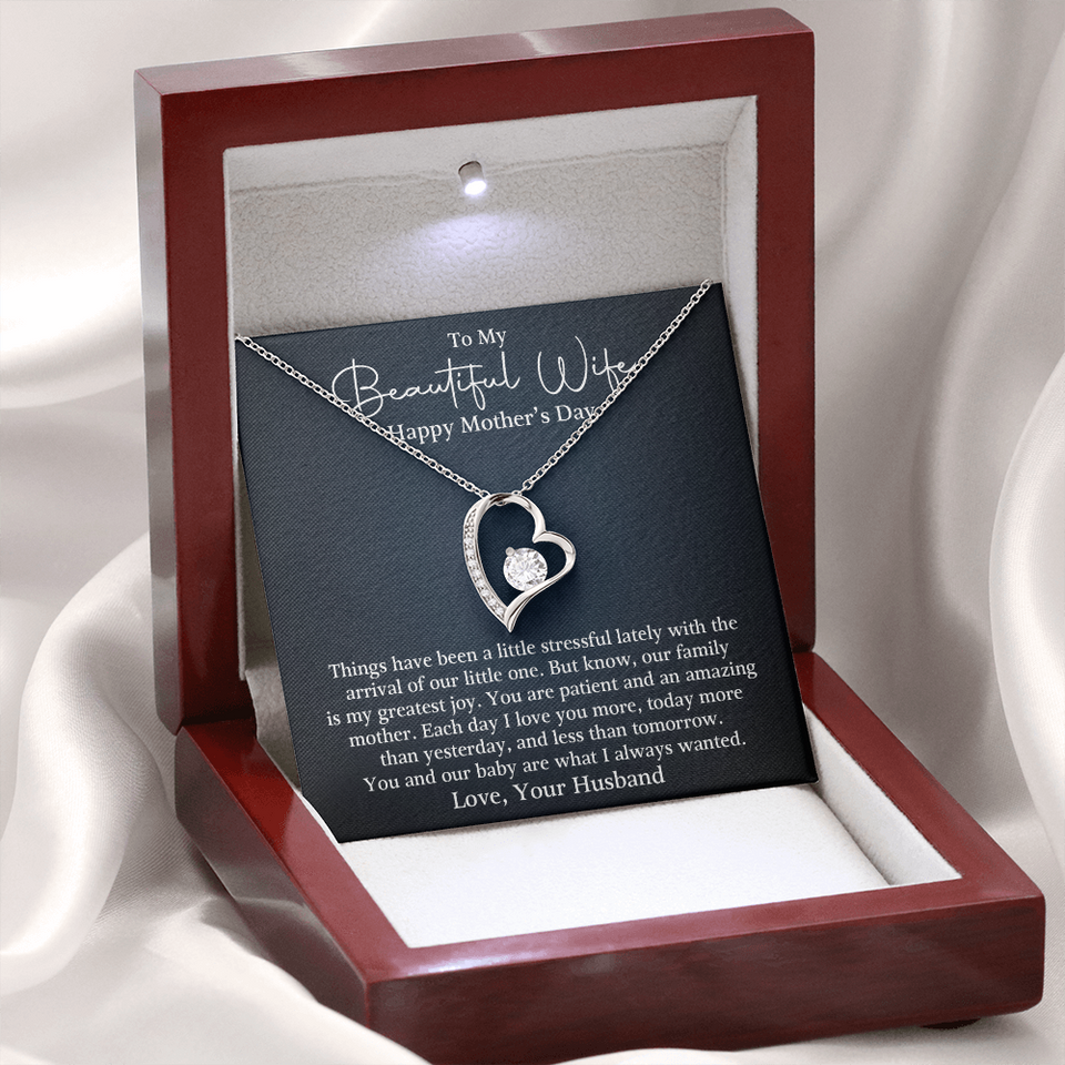 To My Beautiful Wife | Our Family | Forever Love Necklace