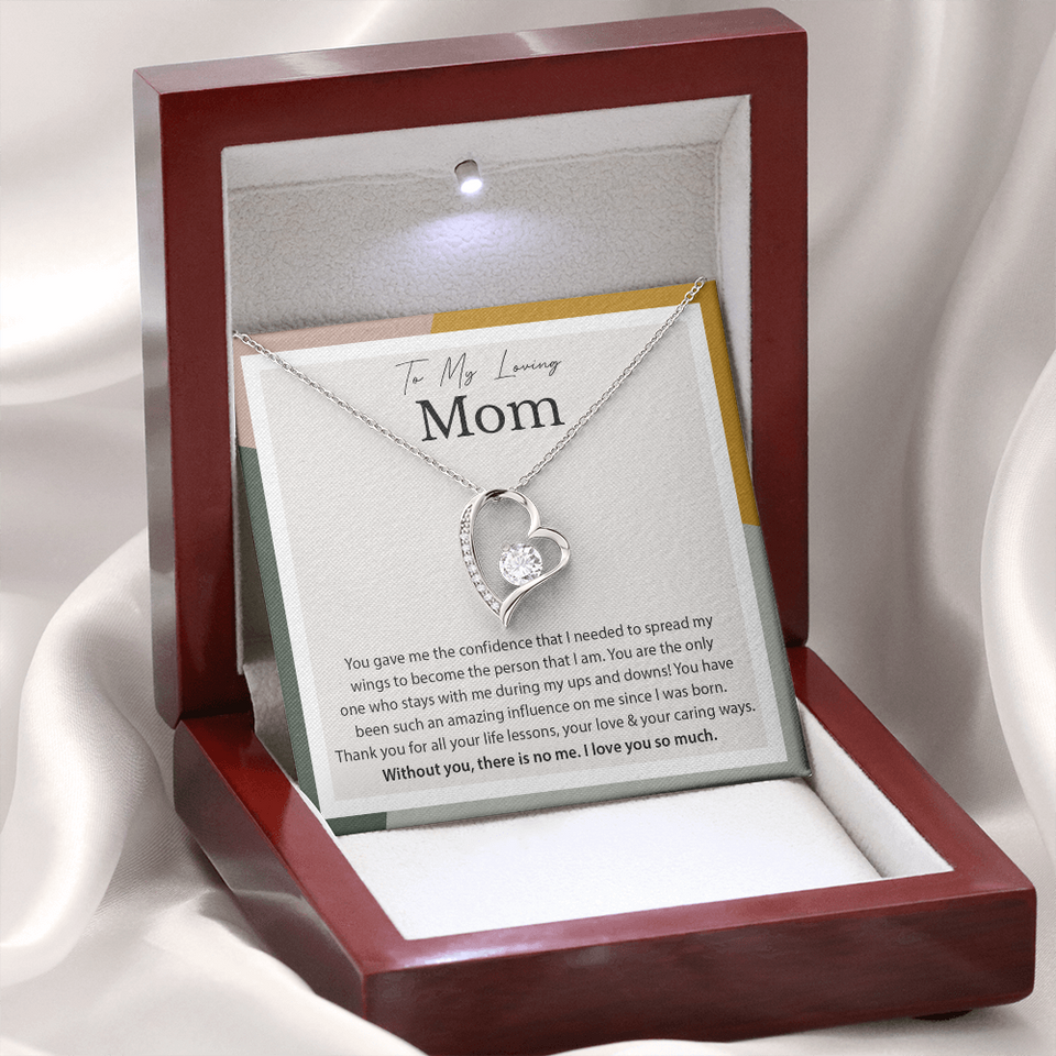 To My Loving Mom | Spread My Wings | Forever Love Necklace