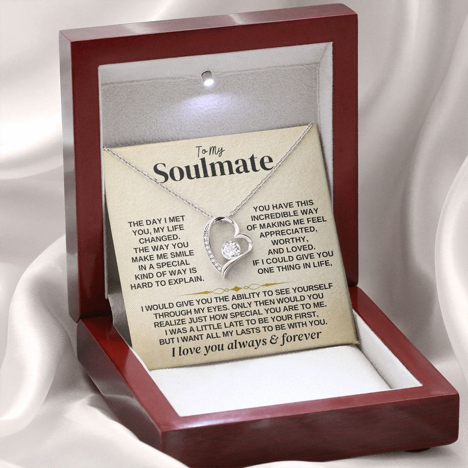 To My Soulmate | The Day I Met You | Forever Love Necklace | Romantic Gift
