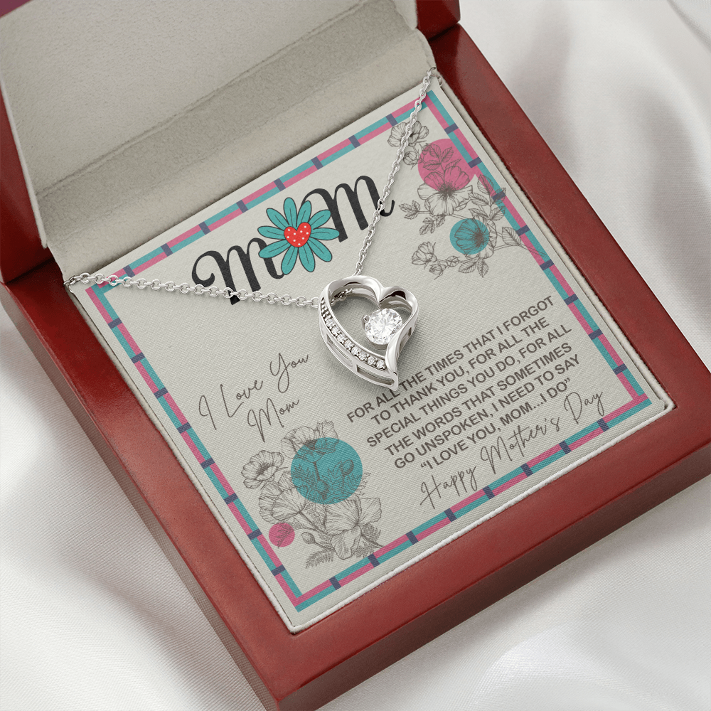 To My Mom | I Love You | Forever Love Necklace