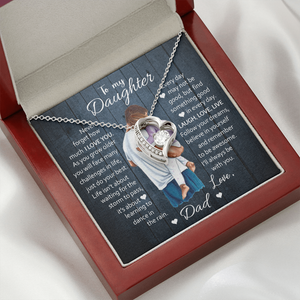 To My Daughter | I Love You | Necklace for Daughter Forever Love Necklace