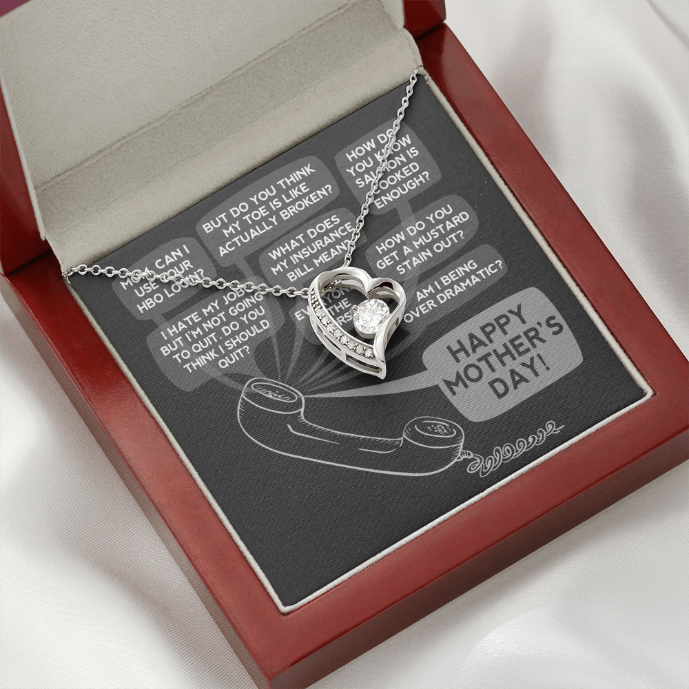 Calls to Mom Mother's Day | Forever Love Necklace | Funny Gift