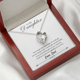 To My Daughter - Never Forget - Love Dad - Forever Love Necklace Gift For Mom, necklace For Wife, Gift For Mother's Day