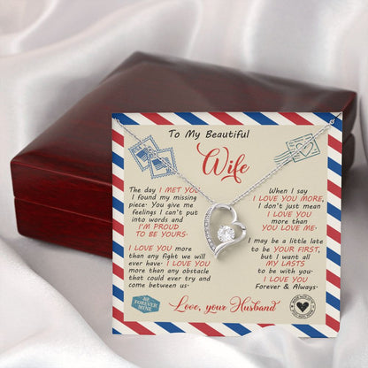 To My Wife - I'm Proud To Be Yours, Forever Love Necklace Gift