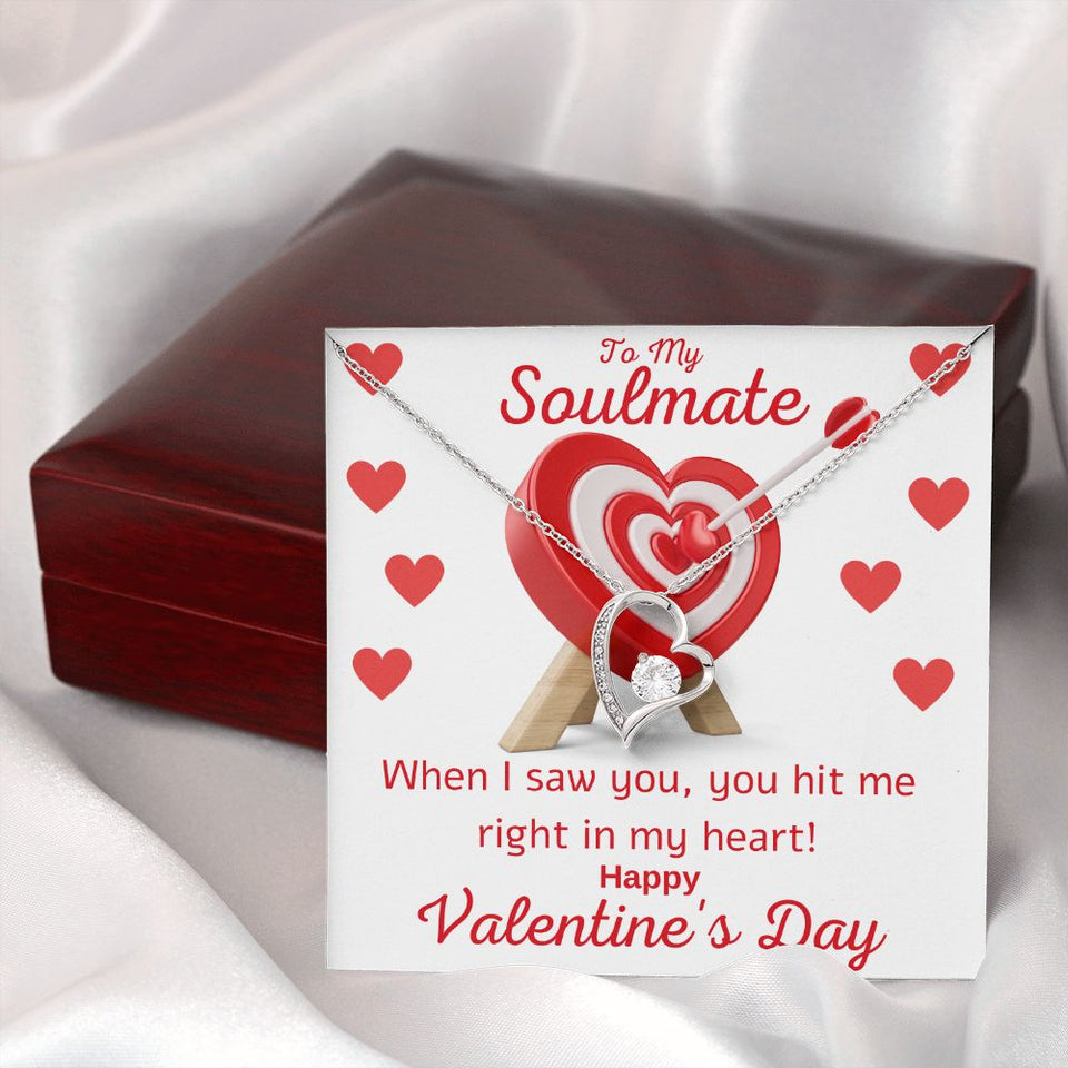 A  Forever Love Necklace To Happy Valentine's Day For Your Soulmate