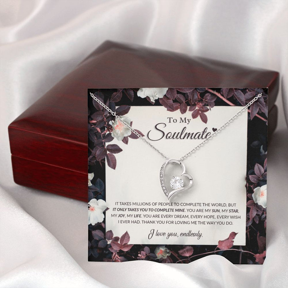 To My Soulmate - I Love You Endlessly, Forever Love Necklace