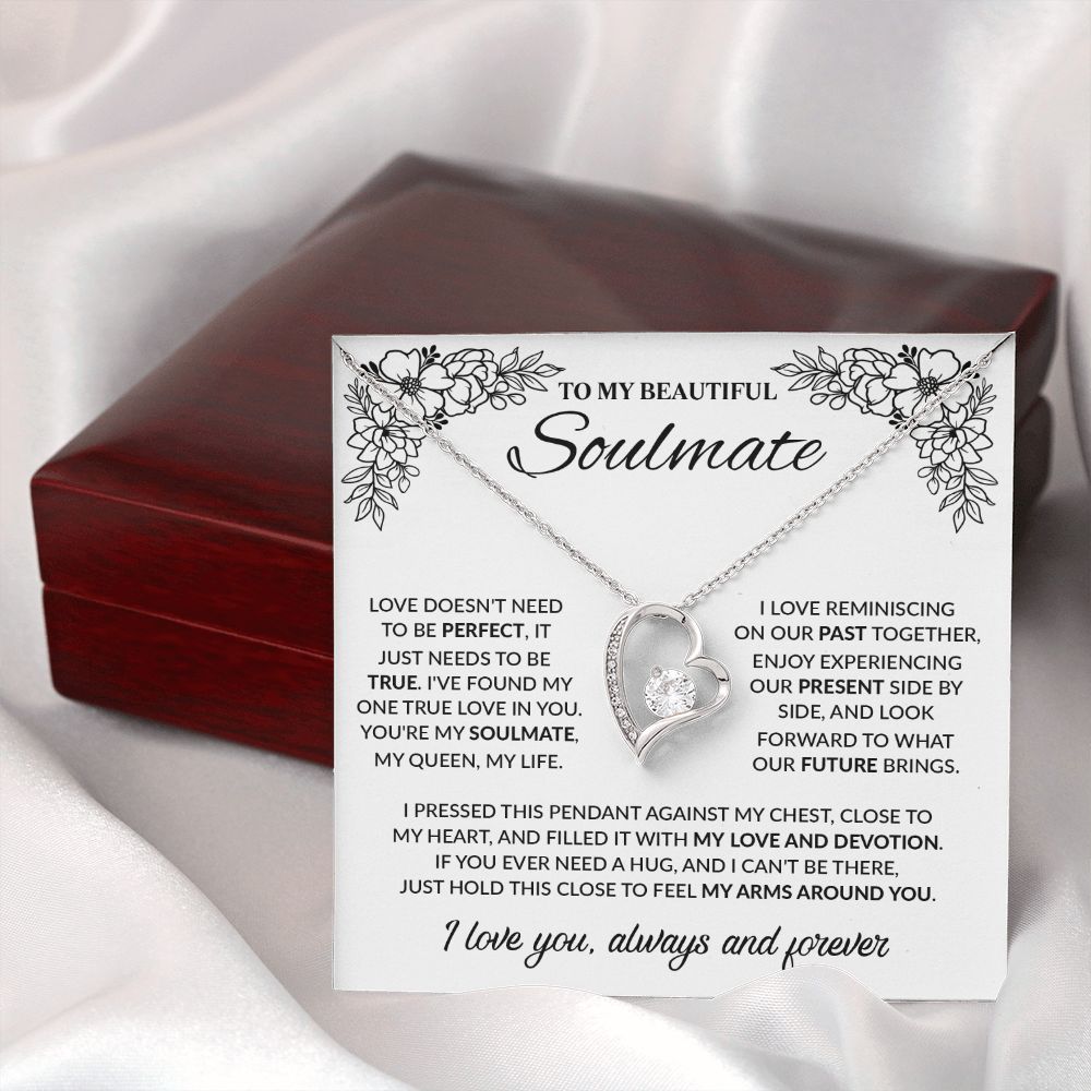 To My Beautiful Soulmate - My Love And Devotion, Forever Love Necklace
