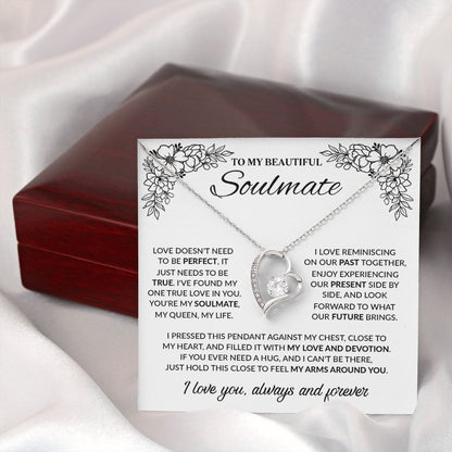 To My Beautiful Soulmate - My Love And Devotion, Forever Love Necklace