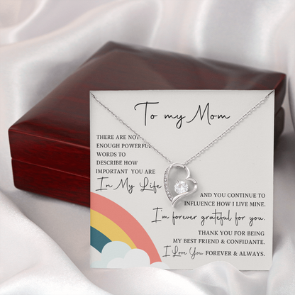 To My Mom | Forever Grateful For You | Forever Love Necklace