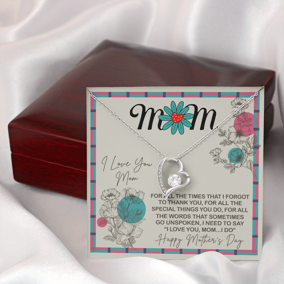 To My Mom | I Love You | Forever Love Necklace
