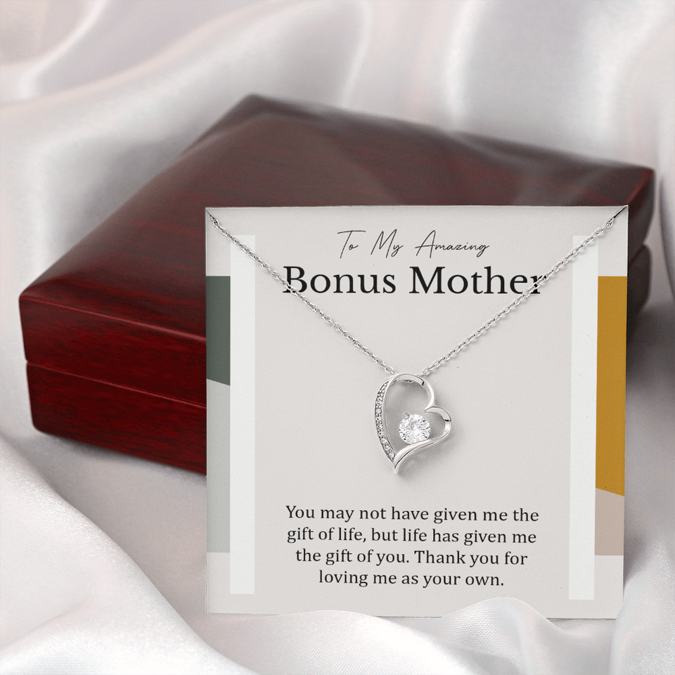 To My Amazing Bonus Mother | Forever Love Necklace