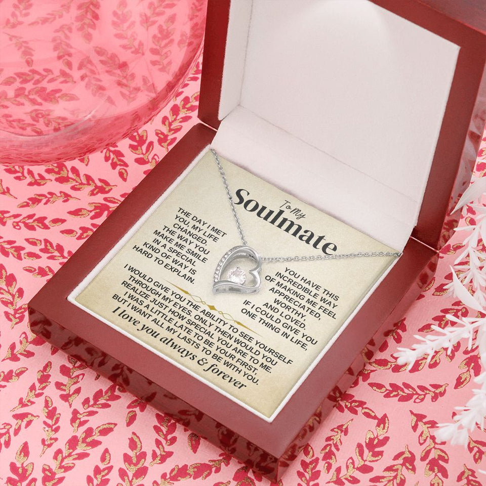To My Soulmate | The Day I Met You | Forever Love Necklace | Romantic Gift