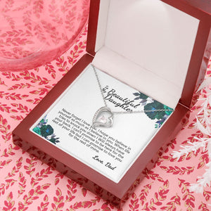 To My Beautiful Daughter From Dad | I Can Promise | White Version | Forever Love Necklace