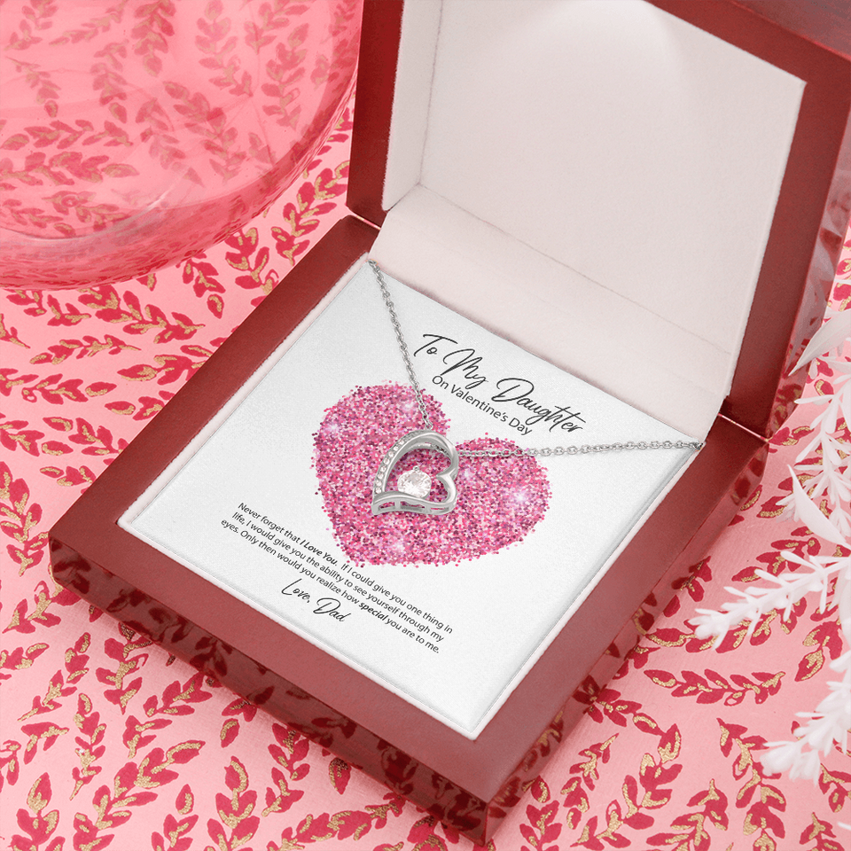 To My Daughter from Dad Valentine's Day Forever Love Necklace