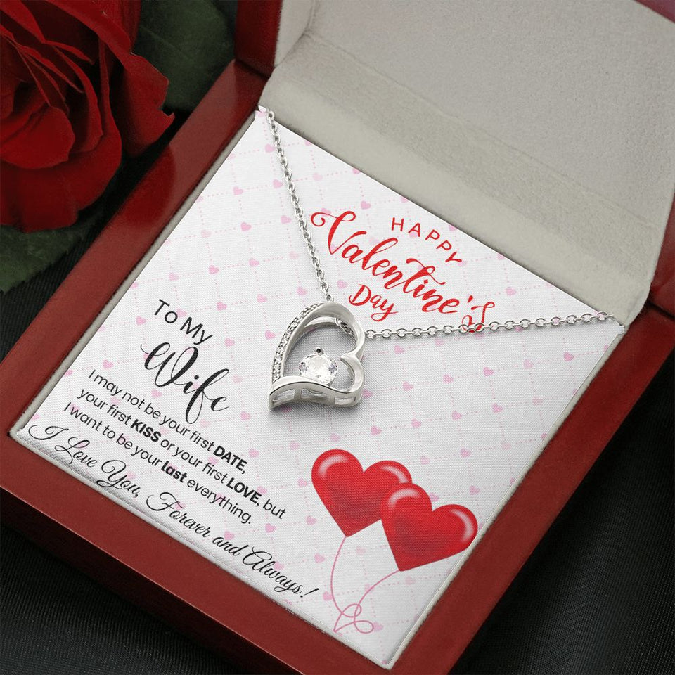 To My Wife - Forever Love Necklace - Red Balloons Gift For Mom, necklace For Wife, Gift For Mother's Day
