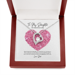 To My Daughter from Dad Valentine's Day Forever Love Necklace