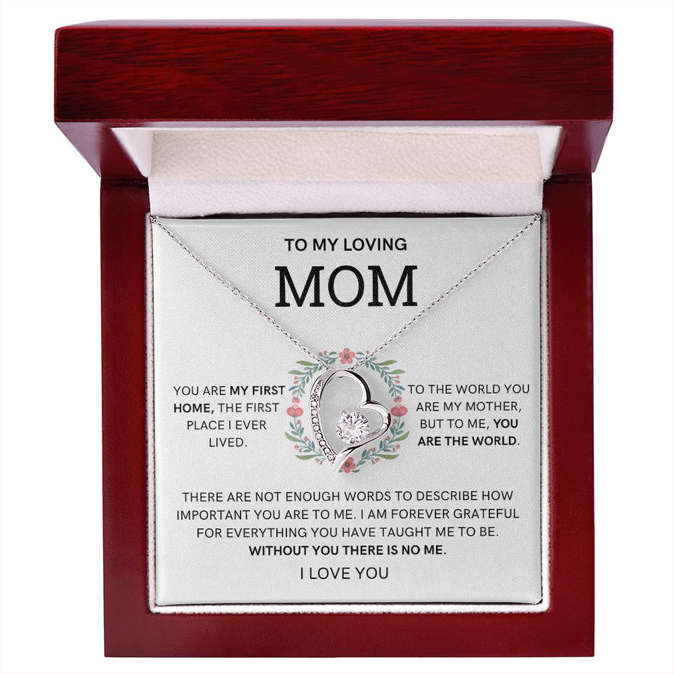 Loving Mom-Forever Love Necklace, Mom Son Gift, Mom Necklace from Daughter