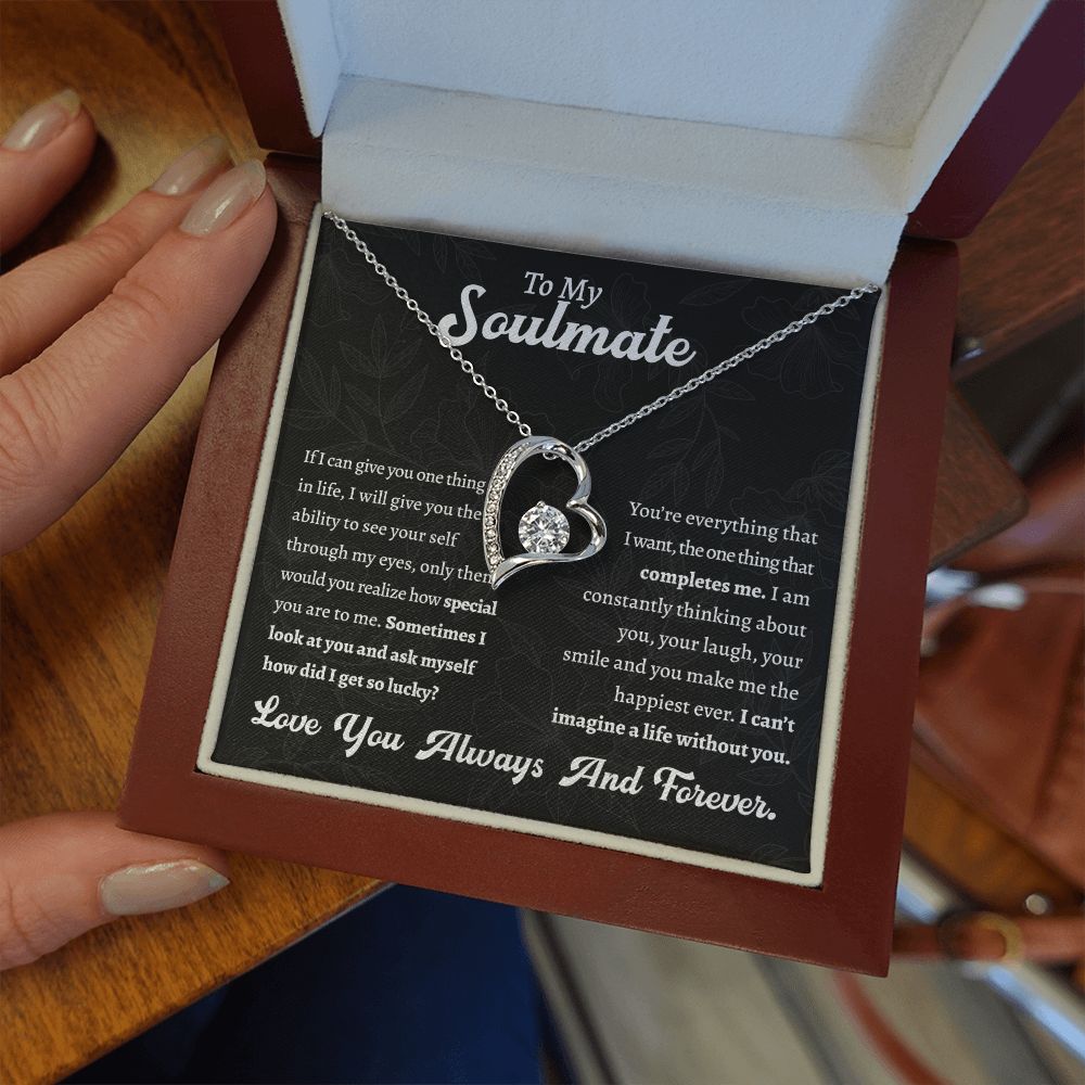 Forever Love Necklace, Special Gift to My Soulmate Gift For Mom, necklace For Wife, Gift For Mother's Day