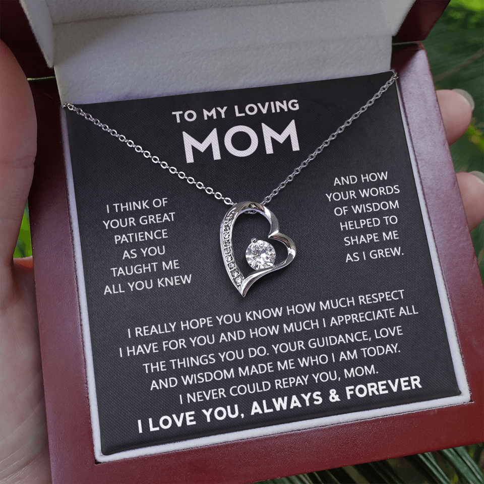 To My Loving Mom | I Really Hope | Forever Love Necklace