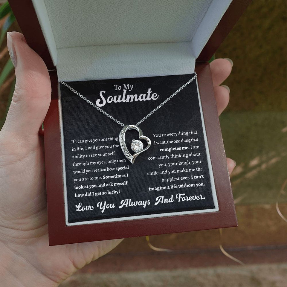 Forever Love Necklace, Special Gift to My Soulmate Gift For Mom, necklace For Wife, Gift For Mother's Day
