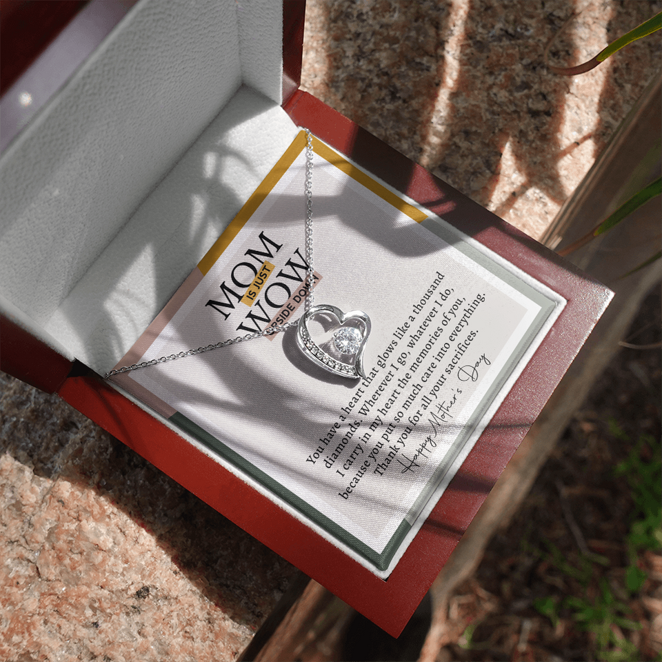 Mom Is Just Wow Upside Down | Forever Love Necklace
