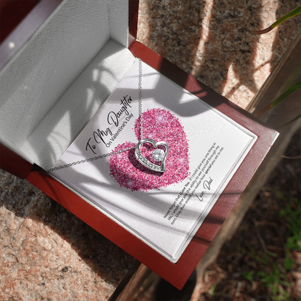 To My Daughter from Dad Valentine's Day Forever Love Necklace