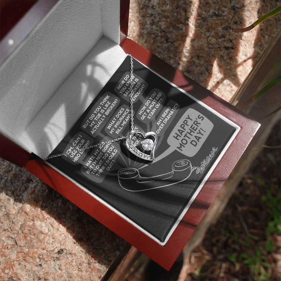 Calls to Mom Mother's Day | Forever Love Necklace | Funny Gift