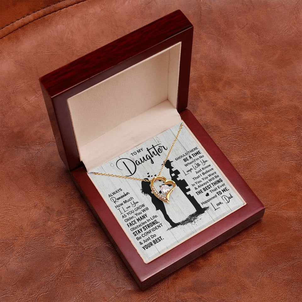 Daughter Always Remember, Forever Love Necklace, Anniversary Gift For Daughter From Dad