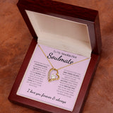 To My Smokin Hot Soulmate - Eternal Hope Necklace - Pink with Black Font