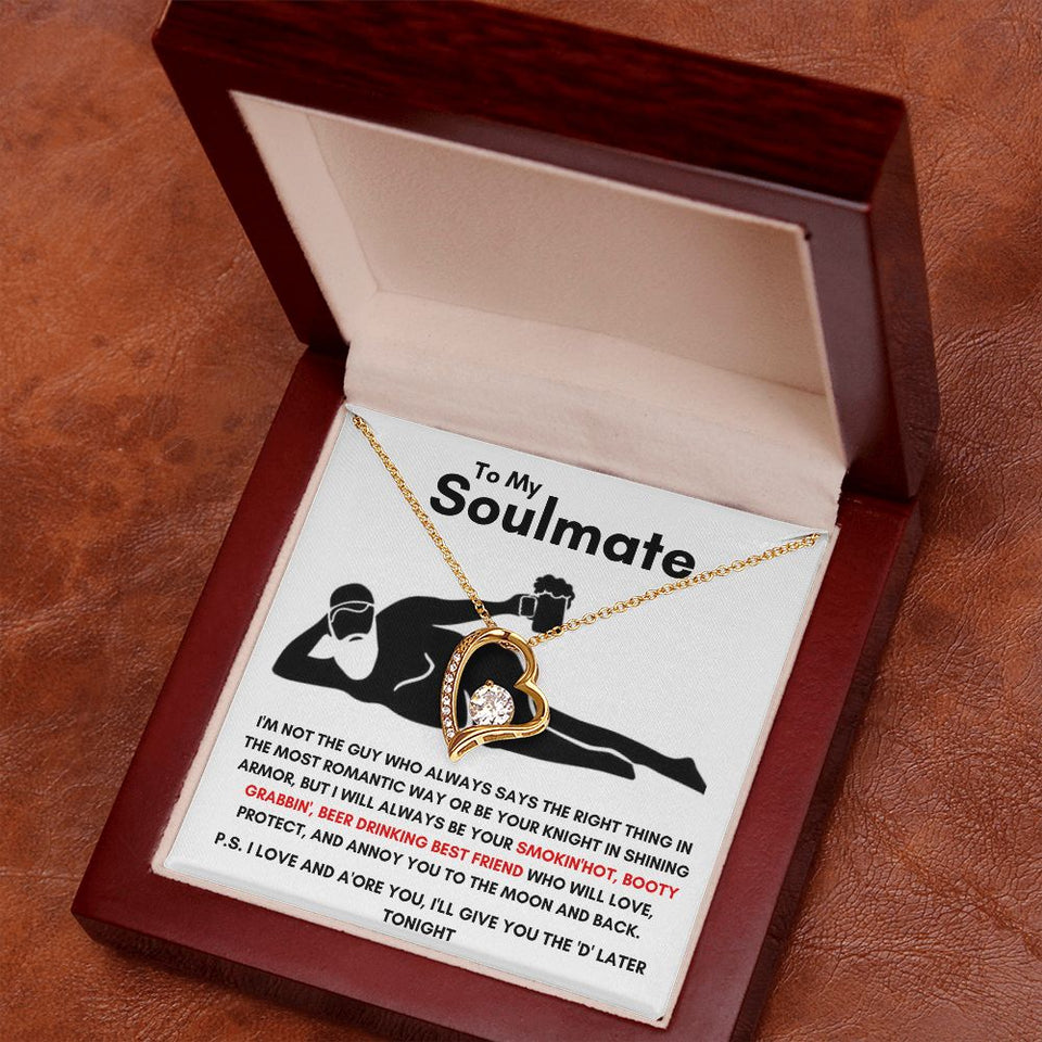 To My Soulmate - Forever Love Necklace - Booty Grabbin' - White Card