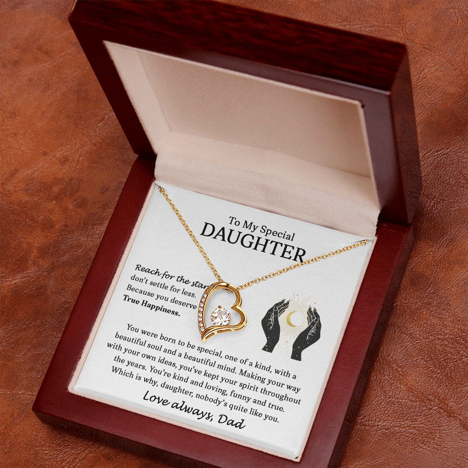 To My Special Daughter | Reach For The Stars | Forever Love Necklace