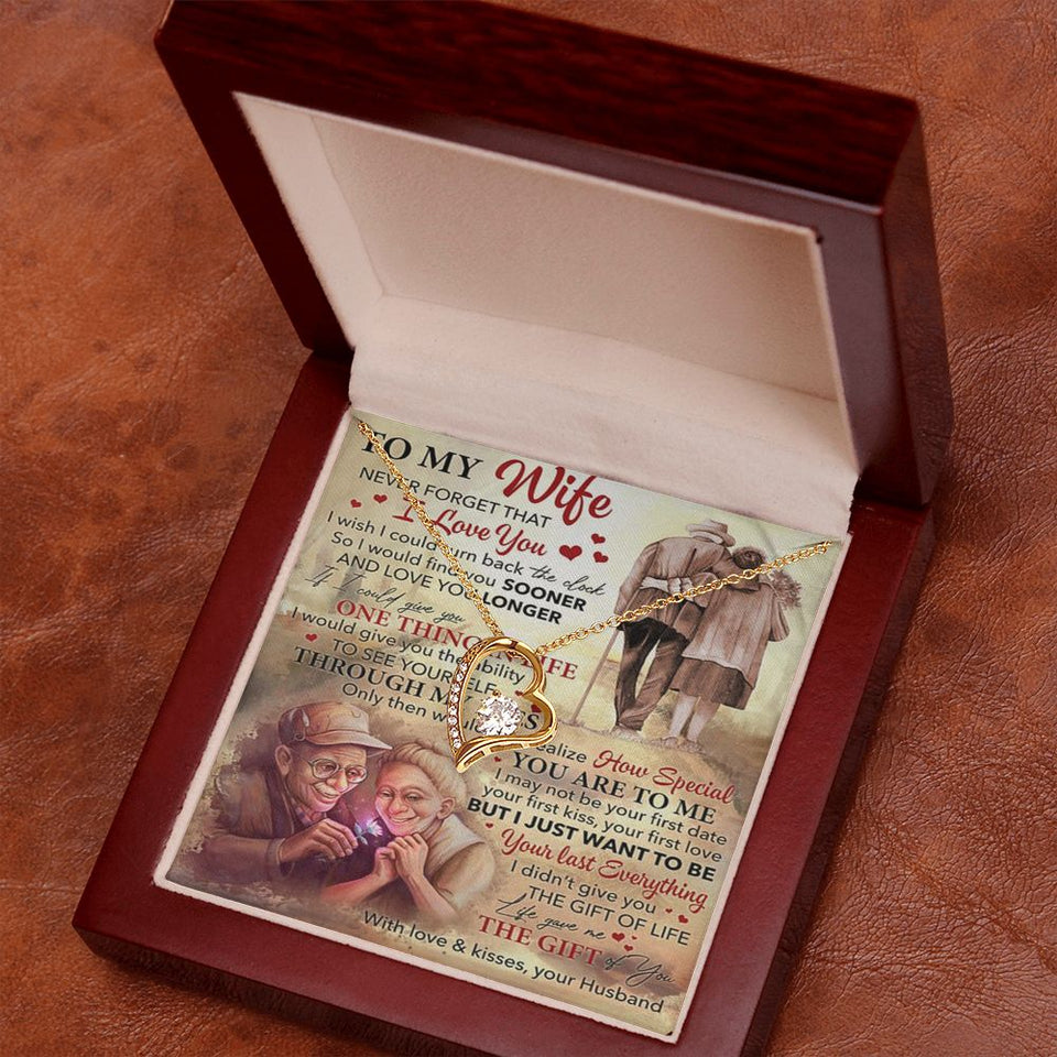 To My Wife From Husband | Never Forget That I Love You | Forever Love Necklace