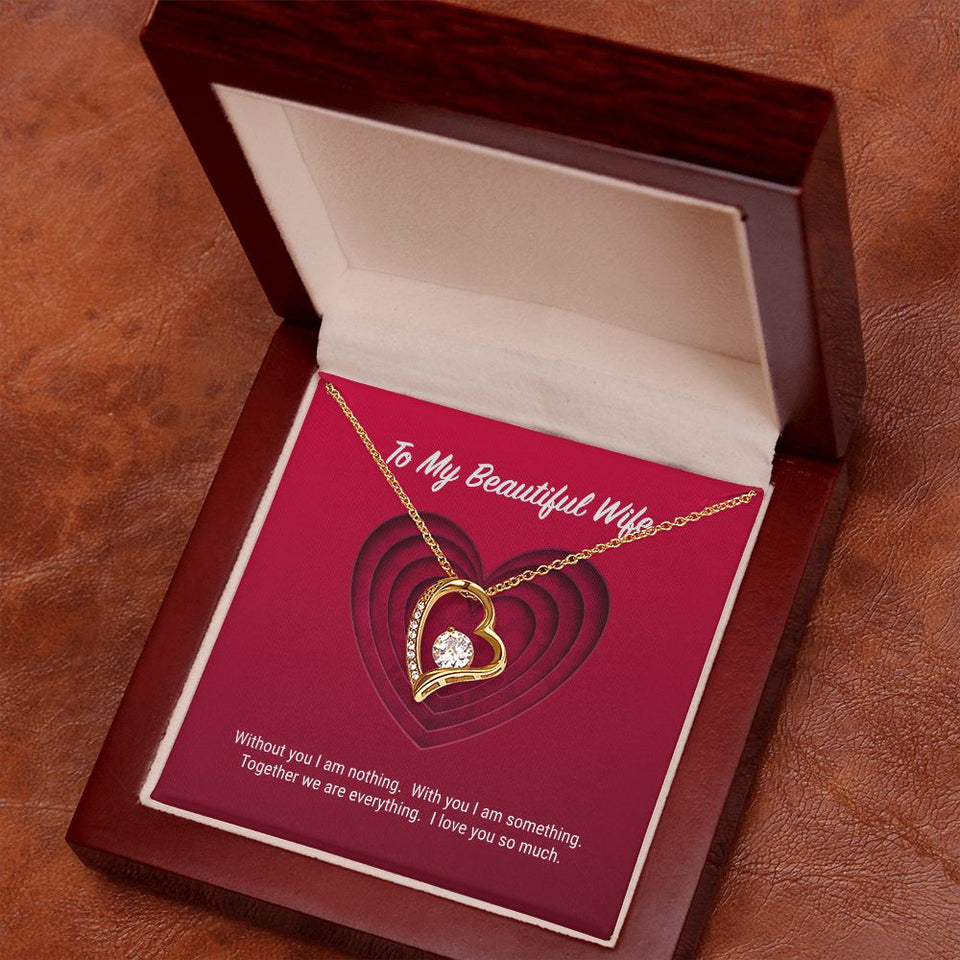 To My Beautiful Wife Forever Love Necklace