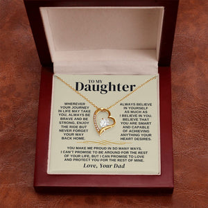 Daughter Your Journey In Life, Forever Love Necklace, Perfect Gift For Your Daughter