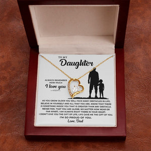Daughter As You Grow Older, Forever Love Necklace, Gift For Daughter From Dad