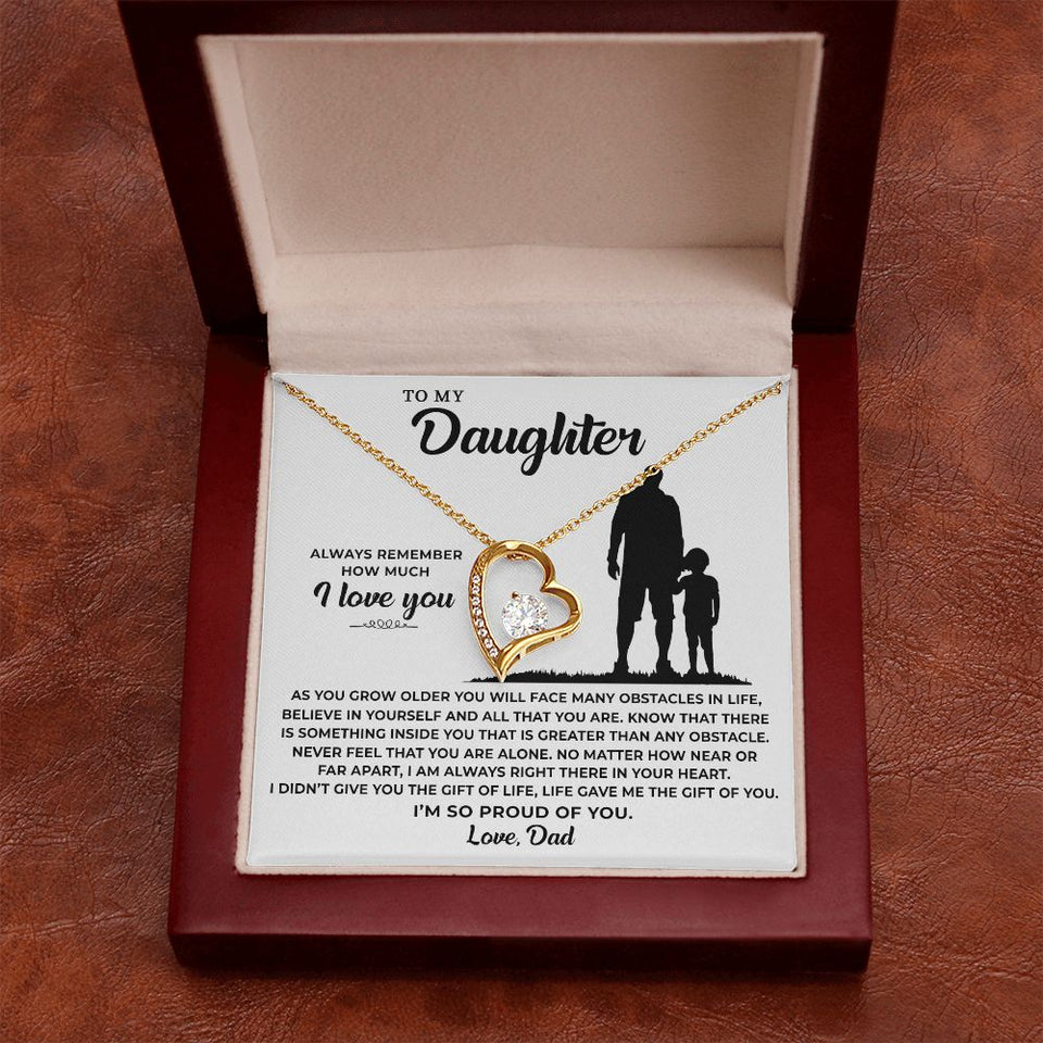 Daughter As You Grow Older, Forever Love Necklace, Gift For Daughter From Dad