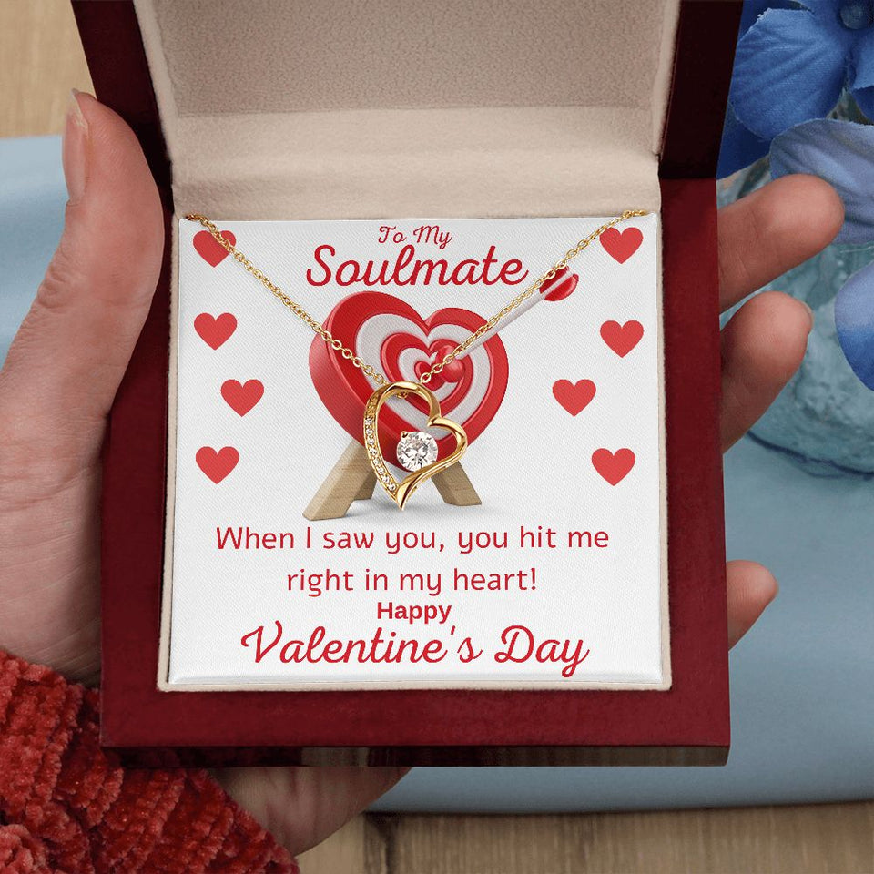 A  Forever Love Necklace To Happy Valentine's Day For Your Soulmate