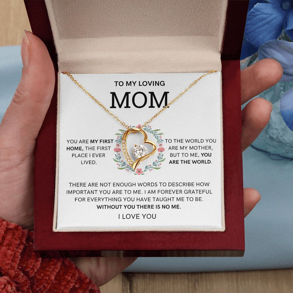 Loving Mom-Forever Love Necklace, Mom Son Gift, Mom Necklace from Daughter