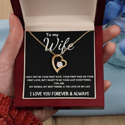To My Wife - Forever Love - Love of My Life Necklace - Black Card Gift For Mom, necklace For Wife, Gift For Mother's Day