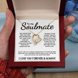To My Soulmate - Forever Love Necklace - The Day I Met You - White Card