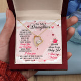 To my Daughter-01 Daughter Forever Love Heart Necklace